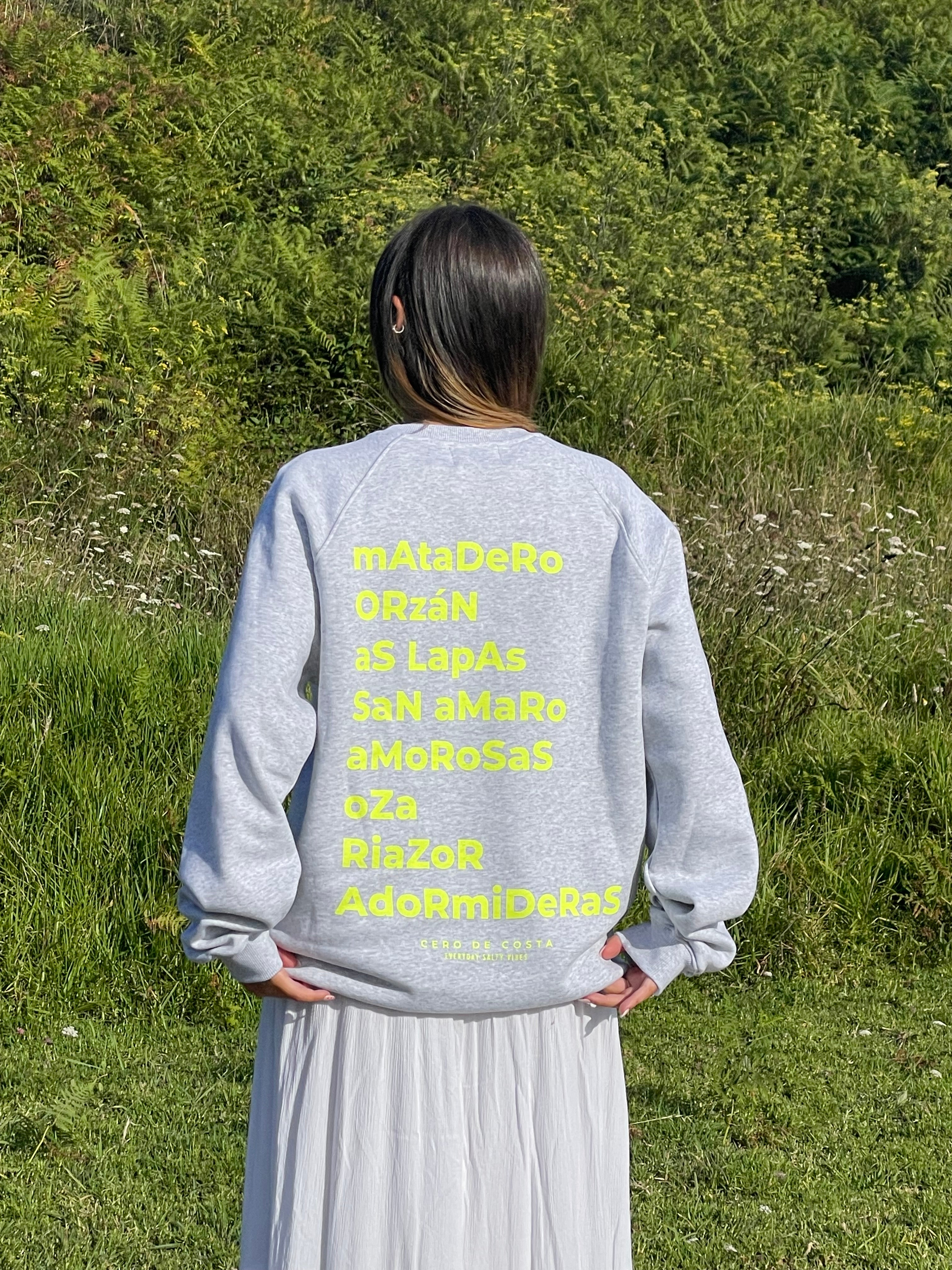 SUDADERA "LA CORUÑA" GRIS/FLÚOR